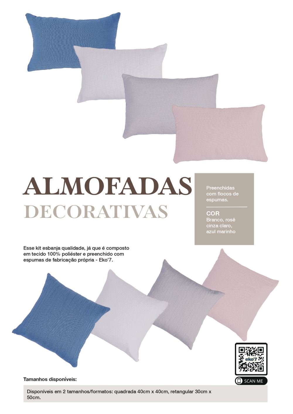 Página de catálogo das almofadas decorativas