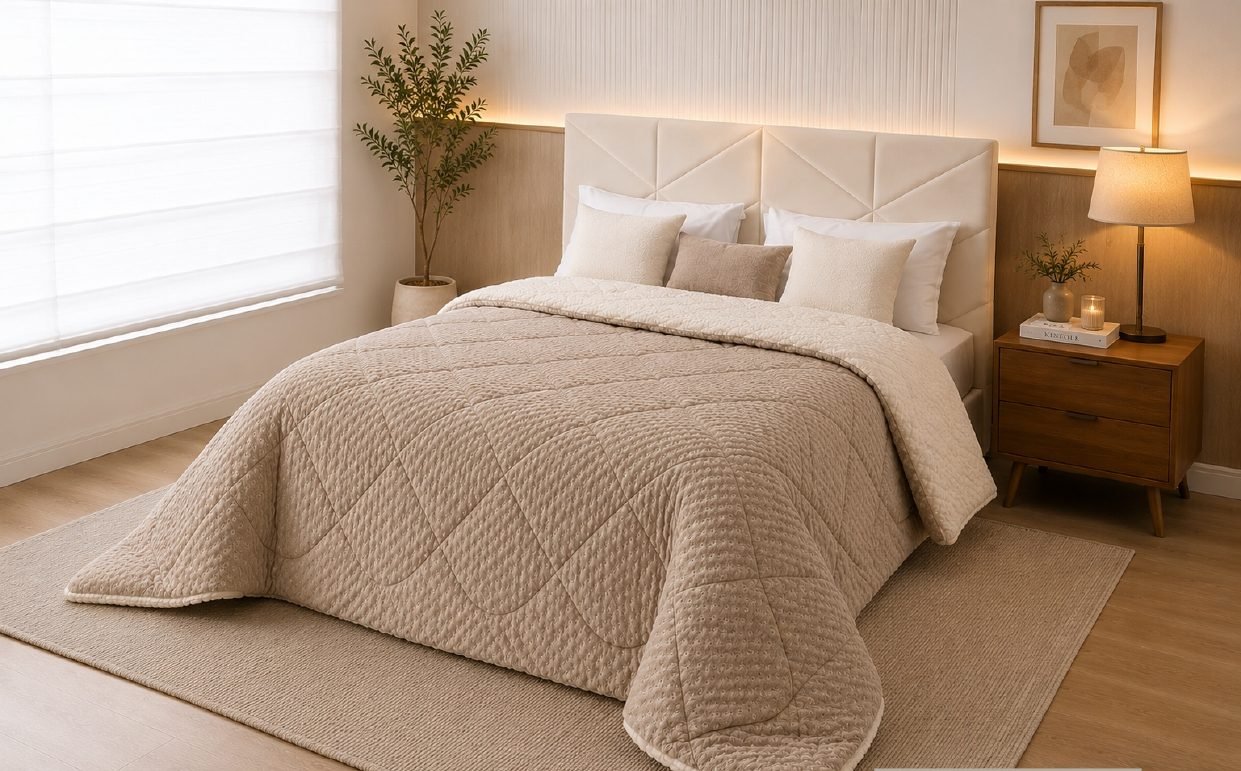 Quarto aconchegante com colchão Eko'7 e enxoval Vedovato, ambiente de descanso